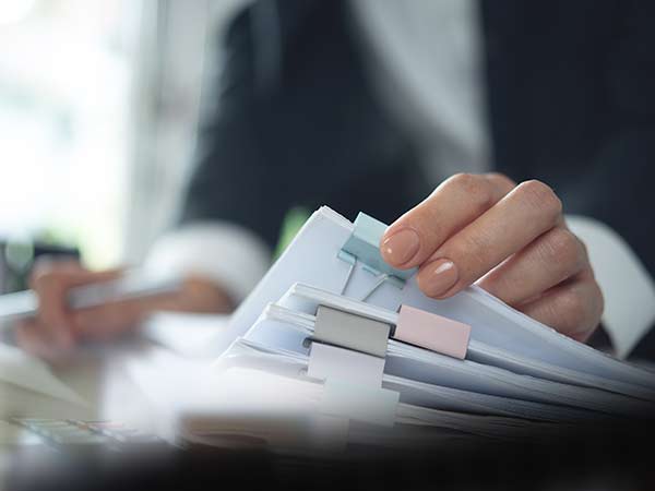 hand searching documents