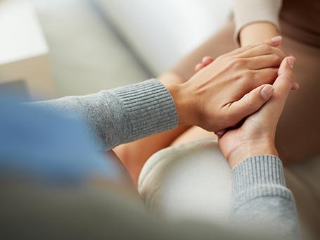 two people in counselling session