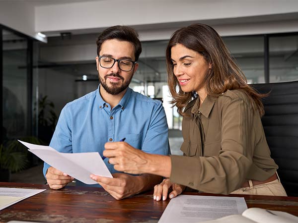 two people in meeting