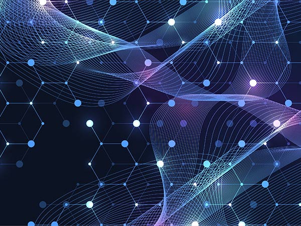 Abstract digital blockchain cubes