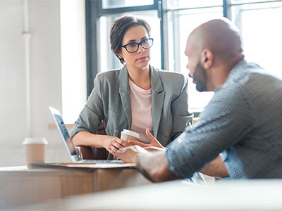 two people in meeting